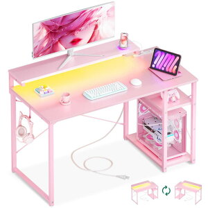 AODK Q[~OfXN p\RfXN bNRZgt 100/120cm  pcfXN Q[fXN gaming desk j^[LEDt Q[~Oe[u EւΉ J[{