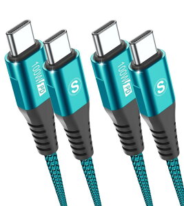 USB-C to USB-C �P�[�u�� 100W 2�{�Z�b�gPD�Ή� �}���[�d �f�[�^�]�� �Ή� iPhone17/16/15 Pro MAX/iPad Pro/Air/mini6/MacBook/Samsung Galaxy S25/S24/S23/S