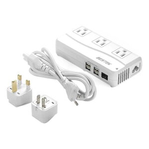 �C�O���s�p�ψ��� �C�O �R���Z���g �ψ��� 90V-240V to 100V �ϊ� AC�R���Z���g 3�� + USB 4�|�[�g �ϊ��v���O �t�� A B BF C O O2 B3 SE �v���O�Ή� MRJ201GU-WH