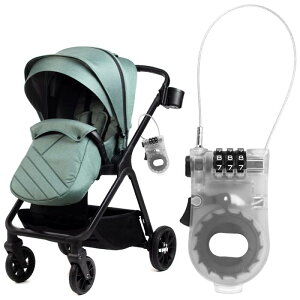 Auty IZUMIYA ダイヤル式ワイヤーロック 自転車 ベビーカー盗難対策 軽量 3桁暗証番号