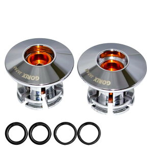 GORIX(ゴリックス) 自転車バーエンドキャップ CNC加工 超軽量 プラチナカラー バーエンドプラグ (GX-CAPt78) おしゃれ 超軽量 バーテープキャップ エンドキャップ ロードバイク アクセサリー