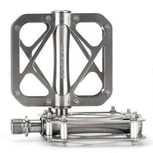 ROCKBROS 自転車 ペダル フラットペダル チタン合金 軽量 3ベアリング 滑り止め 耐久性 シールドベアリング 9/16 クロモリ軸芯 潤滑ベアリング ロードバイク クロスバイク マウンテンバイ