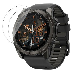 2���Z�b�gFor Garmin fenix 8 Pro/fenix 8 Pro MicroLED �t�B���� �K���X�t�B���� �Ռ��z�� 9H�d�x ��U�h�~ 2.5D���E���h�G�b�W �����z�� �C�A�[�� �����ߗ� �����x