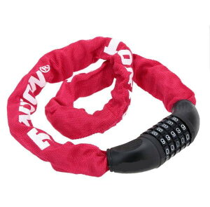 チェーンロック スチール 5桁ダイヤル式ロック カギ不要 パスワード自由設定 自転車バイク用 ブラック 長さ約90cm 盗難防止 頑丈 長持ち