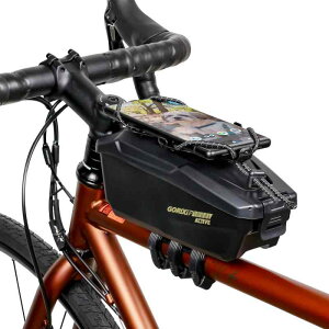 GORIX(ゴリックス)トップチューブバッグ 自転車 ロードバイク スマホマウント/防水/外部からの衝撃に強い/ハード バッグ フレームバッグ サイクルバッグ クロスバイク MTB 自転車バッグ バッ
