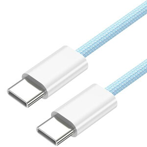 USB C to Type C �P�[�u�� �[�d�P�[�u�� PD�Ή� 60W 3A �}���[�d ���� �f�[�^�]�� �f���h�~ 1m �u���[�z���C�g �݊�iPhone15�V���[�Y/Galaxy/Pixel/Xperia/Redmi/Switch/MacBook P