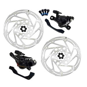 SPYKE MTB Alloy Mechancial Disc Brake Set 160mm Rotor, Front and Rear, MH1704