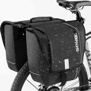 ROCKBROS パニアバッグ 自転車 サイドバック リアバッグ 防水 30L大容量 左右一体型 反射材付き 多機能 収納力 取り付け簡単 耐摩耗性 リアキャリア バッグ ツーリングバッグ マウンテンバイク