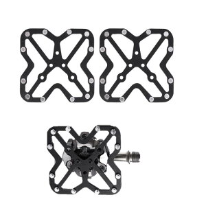 HOUSON 自転車ペダル、アルミ合金ペダルアタッチメントアダプター 滑り止めシュープレート ロードバイク、マウンテンバイク用