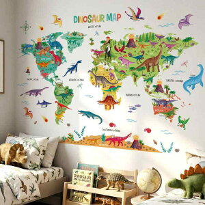 DECOWALL DL3-2415 ����̋������E�n�} �E�H�[���X�e�b�J�[(���� 151x106cm) ���j ���s �c�t�� �ۈ牀 �q������ DIY �Ǔ]�� �V�[�� �E�H�[���A�[�g �V�[�� �j�̎q ���̎q ���ǂ� �o�X���[�� �f�R���[
