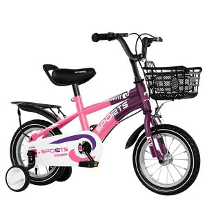 WLWLEO 子供用自転車男の子女の子対象年齢 2-12歳、12 14 16 18 20インチ自転車トレーニングホイール/ブレーキ/助手席/バスケット付き、調節可能なハンドルバーとシート