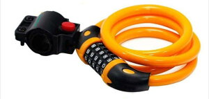 PeachCraft CLKD5006 ケーブルロック ダイヤルロック 5桁 自転車 バイク 鍵 ロック 番号自由設定 カラフル