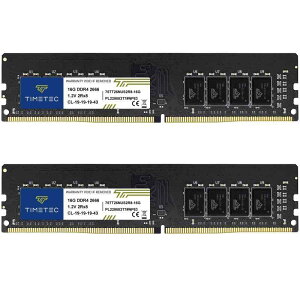 32GB KIT(16GBx2��) DDR4 �f�X�NPC�p������ 2666MHz(PC4-2666V) PC4-21300 UDIMM 288 Pin 1.2V CL19 Non-ECC Unbuffered DIMM���������W���[��