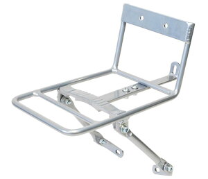 ジーアールケー(GRK) アルミフロントキャリア シルバー( カンチ台座付き自転車専用フロントキャリア)背面:95mm×130mm 底面:190mm×130mm 耐荷重:3kg