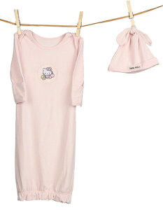 ベアフットドリームス×ハローキティ Barefoot Dreams ベビーTシャツ&ハット2点セット 長肌着 3カ月〜12か月程度 出産祝い ギフト ベビー服 赤ちゃんウエア