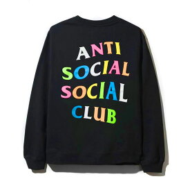 アンチソーシャルソーシャルクラブ(ANTI SOCIAL SOCIAL CLUB)スウェットトレーナー/レインボー ブラック ホワイト ASSC Rainbow Crewneck【あす楽対応_関東】