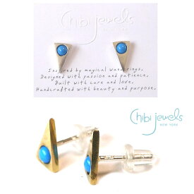 Chibi Jewels（チビジュエルズ）ターコイズ トライアングルピアス/三角ピアス/Turquoise Triangle Stud Earrings/E186【あす楽対応_関東】
