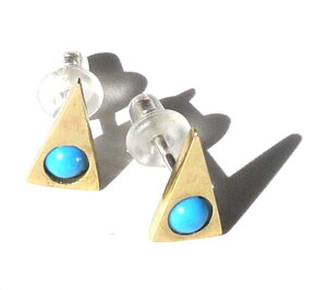 Chibi Jewels `rWGY ^[RCY gCAOsAX OpsAX Turquoise Triangle Stud Earrings E186