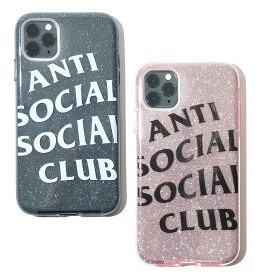 アンチソーシャルソーシャルクラブ(ANTI SOCIAL SOCIAL CLUB)iPhone11ケース ラメ グレー ピンク ASSC ソフトケース【あす楽対応_関東】