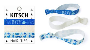 Kitsch �L�b�`�� It's a Boy Hair Ties �{�[�C�Y�w�A�A�N�Z�T���[3�{�Z�b�g �w�A�S�� �u���X���b�g Hair Ties