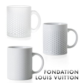 パリ限定！LOUIS VUITTON ルイヴィトン美術館 マグカップ 陶器 ガラス ドット柄 FONDATION LOUIS VUITTON porcelain mug フォンダシオンルイヴィトン 食器 ギフト マグ