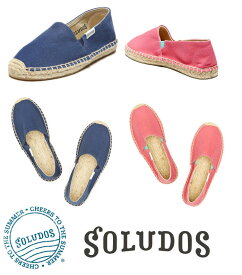 【キッズ】ソルドス（Soludos）子供用エスパドリーユシューズ/スリッポン/靴/BOX付き（ピンク/ネイビー）【あす楽対応_関東】