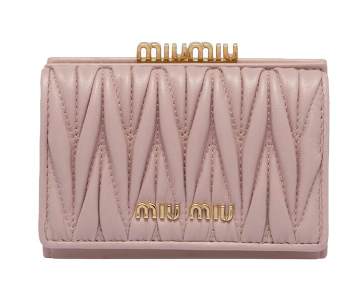 楽天市場】MiuMiu ミュウミュウ 三つ折り財布 マテラッセ MATELASSE  