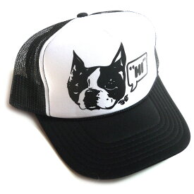 【正規販売店】トラックブランド（TruckBrand）Hi 犬柄メッシュキャップ/ロゴハット/ブラック×ホワイト【あす楽対応_関東】