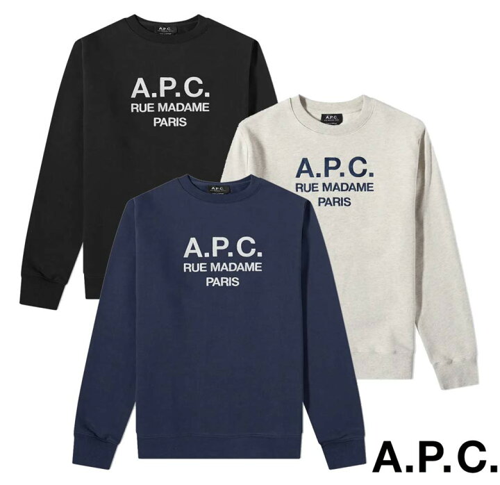 楽天市場】A.P.C. アーペーセー ロゴ刺繍スウェットトレーナー メンズ 