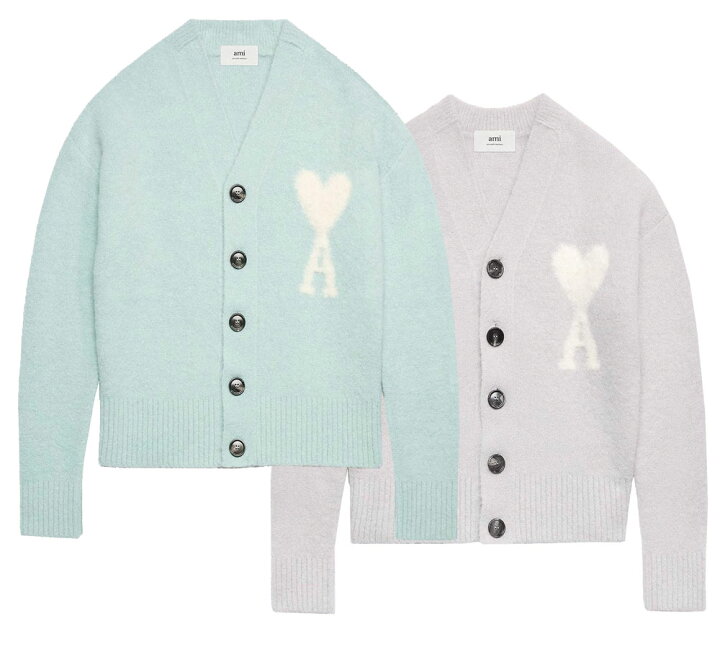 楽天市場】Ami paris アミ パリス カーディガン アルパカブレンド  