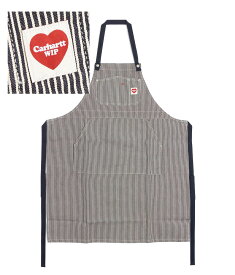 カーハート(Carhartt WIP) エプロン テレル ストライプ ボーダー ハートラベル カフェ キッチン 作業用 レディース メンズ Terrell Apron ネイビーブルー I032473【あす楽対応_関東】