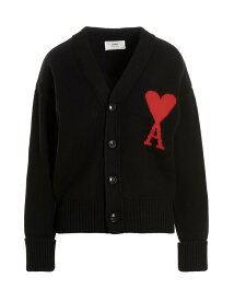 Ami Alexandre Mattiussi Ami paris（アミパリス）ウールカーディガン ブラック メンズ レディース ビックロゴ カーディガン Ami De Coeur Cardigan【あす楽対応_関東】