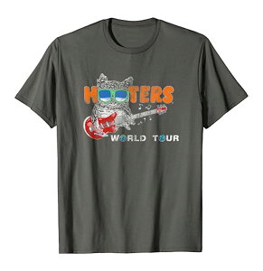 HOOTERS Tシャツ フーターズ ワールドツアー Hooters World Tour T-Shirt Asphalt Grey グレー メンズ 父の日 2025 レディース グレー ふくろう アメカジ