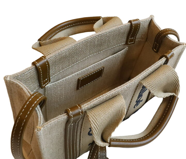 クロエ CHLOE Woody ウッディ ミニ トートバッグ ハンドバッグ ミニサイズ スマホショルダー ショルダーバッグ ポシェット WOODY MINI TOTE CHC22AP237 母の日 ギフト 2026 OrangeCookie