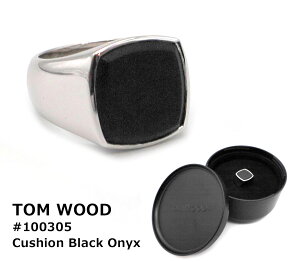 gEbh TOMWOOD O w Tom Wood IjLX 100305 Cushion Ring Black Onyx Vo[925 WG[ ANZT[ NbV ubN X^[OVo[