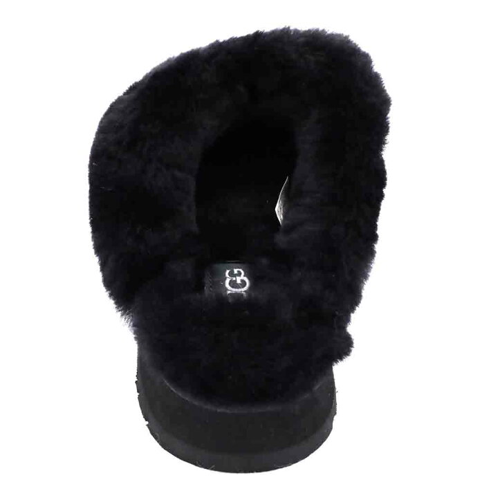 ☆25☆ 新品 UGG アグ ディスケット 黒ブラック ミュール ムートン  