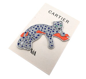 �J���e�B�G�W �h���イ ���b�y�� �p�b�` �p���e�[�� �u���[�`�����b�y�� CARTIER ���� �I�t�B�V�����O�b�Y �W���� �����h��V&A������ ���p�� Cartier Panther embroidered patch