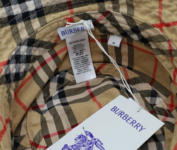 楽天市場】バーバリー BURBERRY バケットハット チェック柄 帽子 