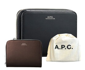 A.P.C. アーペーセー 二つ折りレザー財布 コンパクトウォレット COMPACT EMMANUELLE H63087 ブラック ブラウン