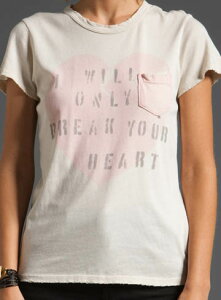 ジャンクフード Junkfood Break your heartポケット付きTシャツ アーモンド
