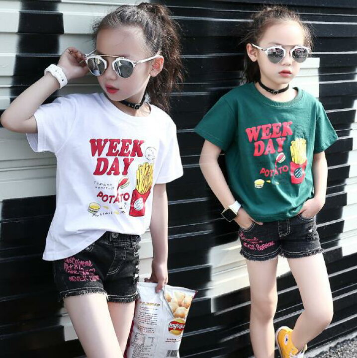 楽天市場】フレンチフライ柄キッズTシャツ 子供用半袖Tシャツ ポテト 