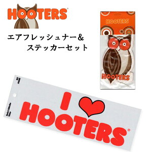 Hooters フーターズ エアフレッシュナー&ステッカーセット
