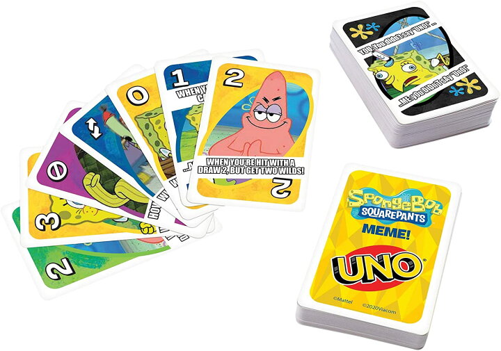 楽天市場 パッケージアウトレット スポンジボブ カードゲーム Uno ウノ 日本未発売品 Mattel Games Uno Spongebob Squarepants ネコポス便は送料無料 オレンジマミー