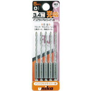 UNIKA ( ���j�J ) �[�d�h���C�o�[�r�b�g�h���� 3.4mm 5�{�Z�b�g ( DP5-RJ34 )