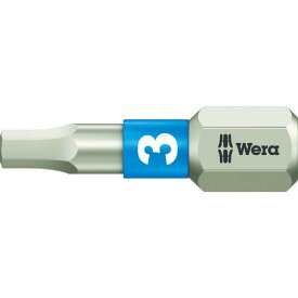 Wera　3840／1　ステンレストーションビット　ヘキサゴン3．0X25 ( 071073 ) Wera社