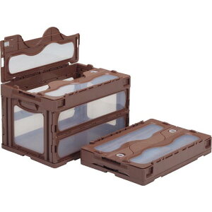 サンコー フタ一体型折りたたみコンテナー 559000 マドコンC-50Bブラウン ( SKO-C-50B-BR ) 三甲(株)