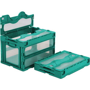 サンコー フタ一体型折りたたみコンテナー 559000 マドコンC-50Bグリーン ( SKO-C-50B-GR ) 三甲(株)