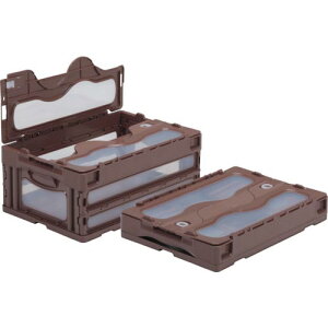 サンコー フタ一体型折りたたみコンテナー 559030 マドコンC-30Bブラウン ( SKO-C-30B-BR ) 三甲(株)