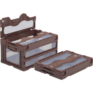 サンコー フタ一体型折りたたみコンテナー 559020 マドコンC-40Bブラウン ( SKO-C-40B-BR ) 三甲(株)