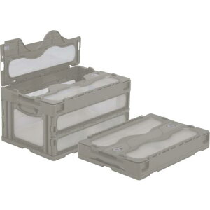 サンコー フタ一体型折りたたみコンテナー 559020 マドコンC-40B ライトグレー ( SKO-C-40B-GLL ) 三甲(株)